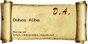 Dobos Alba névjegykártya